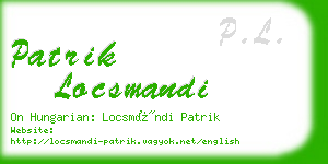 patrik locsmandi business card